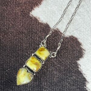 Palomino Varascite Stacked Heart Necklace 925 NWOT